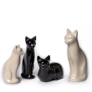 Ceramic Feline Urn
