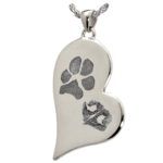 My Pet's PawPrint-NosePrint Heart Silver 2